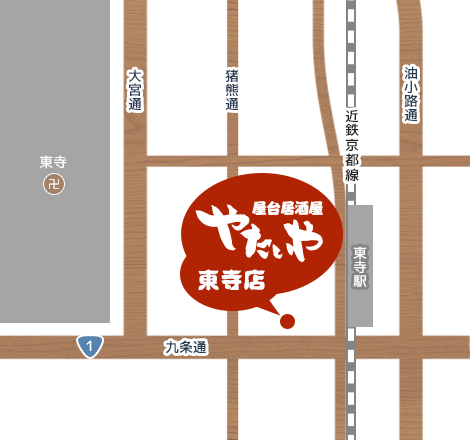 東寺店の地図